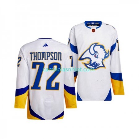 Camiseta Buffalo Sabres TAGE THOMPSON 72 Adidas 2022-2023 Reverse Retro Branco Authentic - Homem